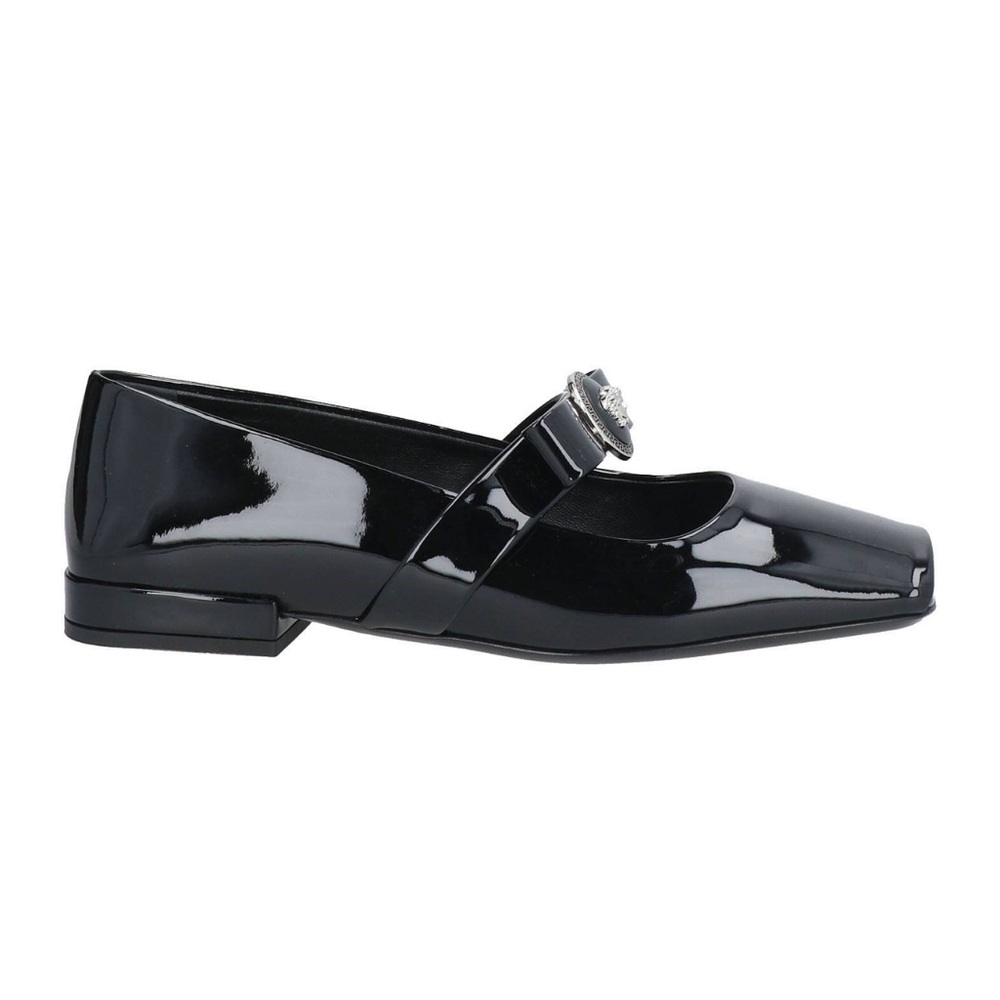 Versace Gianni patent leather ballet flats